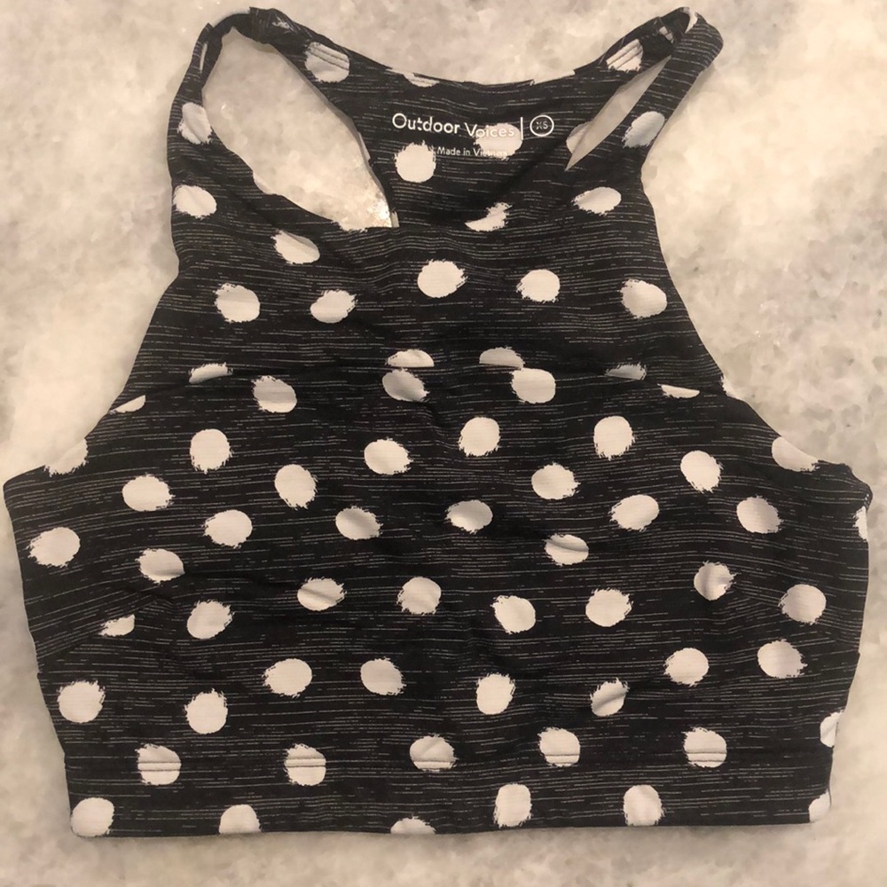 OV Techsweat Move Free Polka Dot Crop